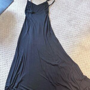 I.N.C.BLACK KNIT MAXI DRESS  SMALL